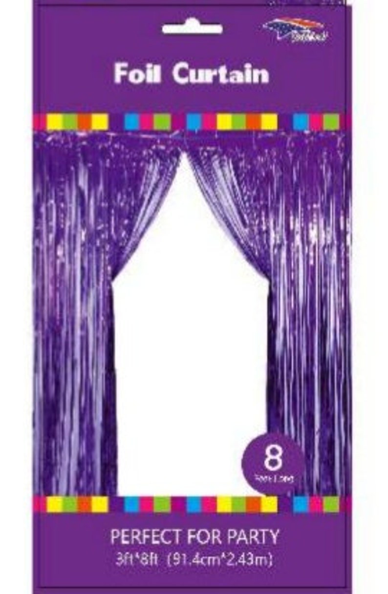 Purple Metallic Fringe Purple Foil Curtain Purple Photo Etsy