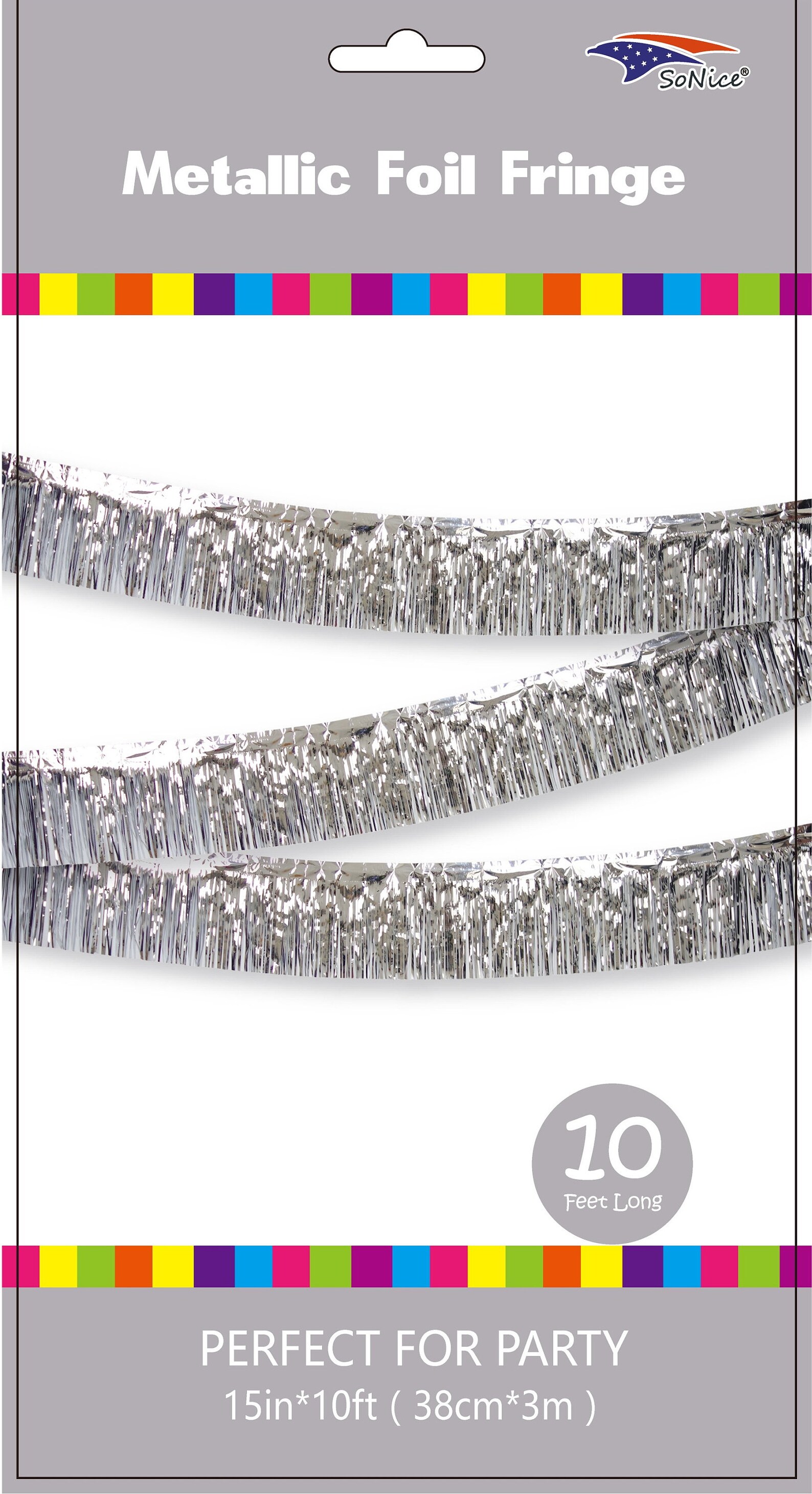 Silver Metallic Fringe Banner Foil Fringe Banner Tinsel Etsy