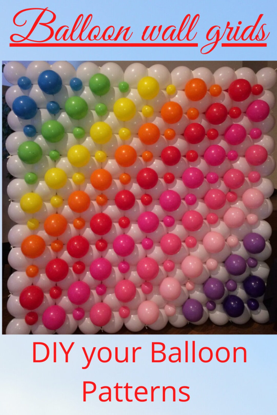Balloon Wall Grids Balloons Wall Panel Balloon Backdrop Kit - Etsy