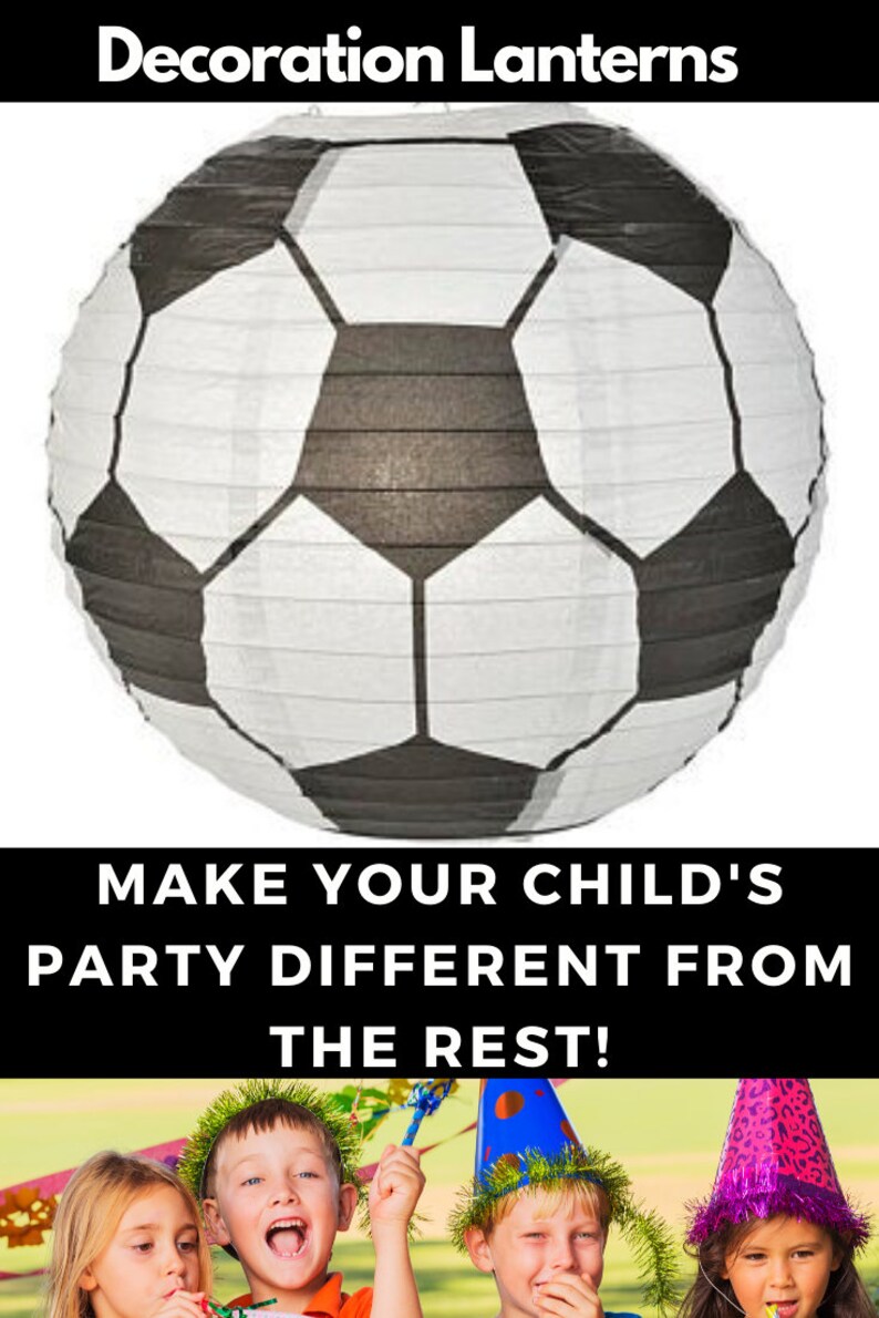 Soccer Paper Lanterns Sport Theme Party Lanterns Farm Etsy