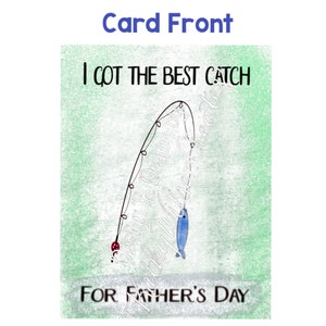 Obtuve la mejor captura para el Día del Padre... tú para mi papá - Día del Padre... Tarjeta de felicitación imprimible de alta calidad 8,5” x 11” Página PDF