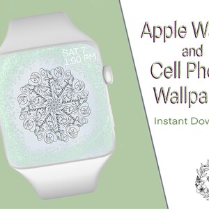Kindness Mandala Apple Watch / Fitbit / Cell Phone Hand-drawn Wallpaper Digital Download