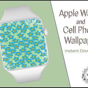 Lots of Flowers Apple Watch / Fitbit / Cell Phone Hand-drawn Wallpaper Digital Download