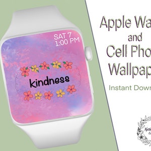 Vriendelijkheid Apple Watch / Fitbit / Mobiele telefoon Handgetekende Wallpaper Digital Download