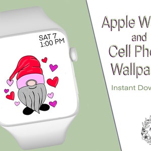 Gnome You Apple Watch / Fitbit / Mobiele Telefoon Handgetekende Wallpaper Digitale Download