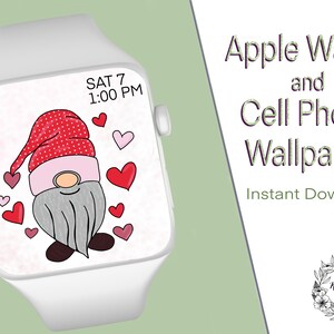 Gnome You Apple Watch / Fitbit / Mobiele Telefoon Handgetekende Wallpaper Digitale Download
