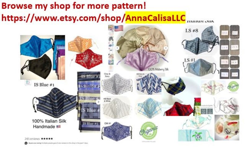 100% Italian silk 3D hybrid face mask 3-4 layer made in USA for kids and adults. Customized linings & filter: Organic Cotton, Chiffon, Silk. image 10
