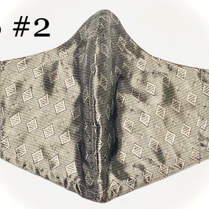 100% Italian silk 3D hybrid face mask 3-4 layer made in USA for kids and adults. Customized linings & filter: Organic Cotton, Chiffon, Silk. image 4
