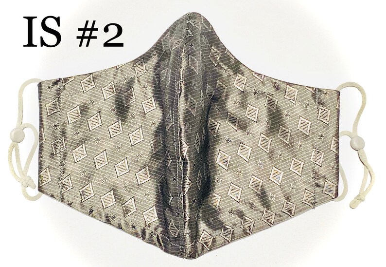 100% Italian silk 3D hybrid face mask 3-4 layer made in USA for kids and adults. Customized linings & filter: Organic Cotton, Chiffon, Silk. image 4