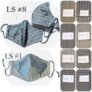 100% Italian silk 3D hybrid face mask 3-4 layer made in USA for kids and adults. Customized linings & filter: Organic Cotton, Chiffon, Silk. image 1
