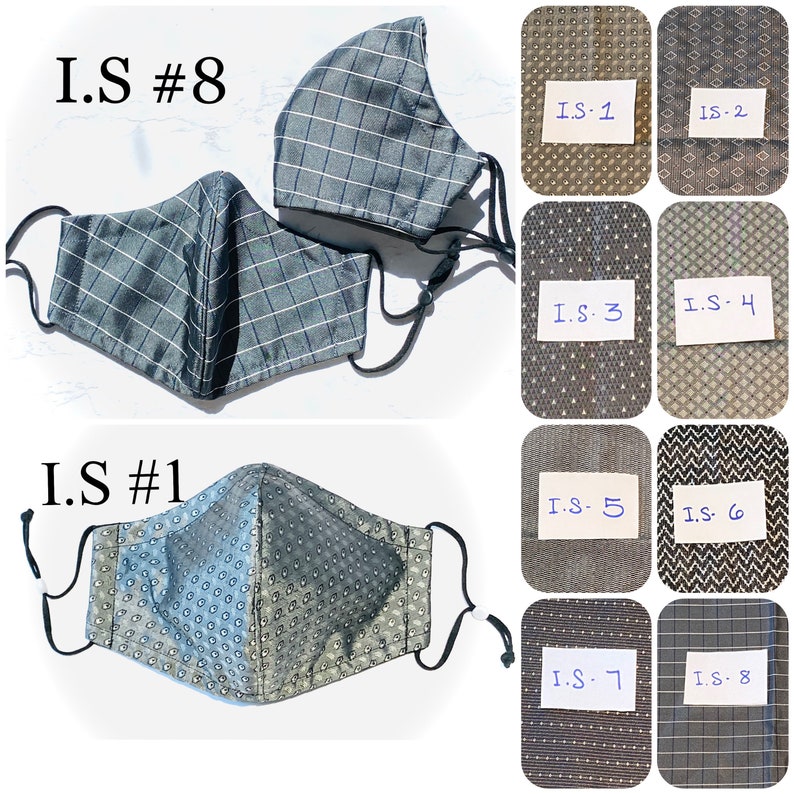 100% Italian silk 3D hybrid face mask 3-4 layer made in USA for kids and adults. Customized linings & filter: Organic Cotton, Chiffon, Silk. image 1