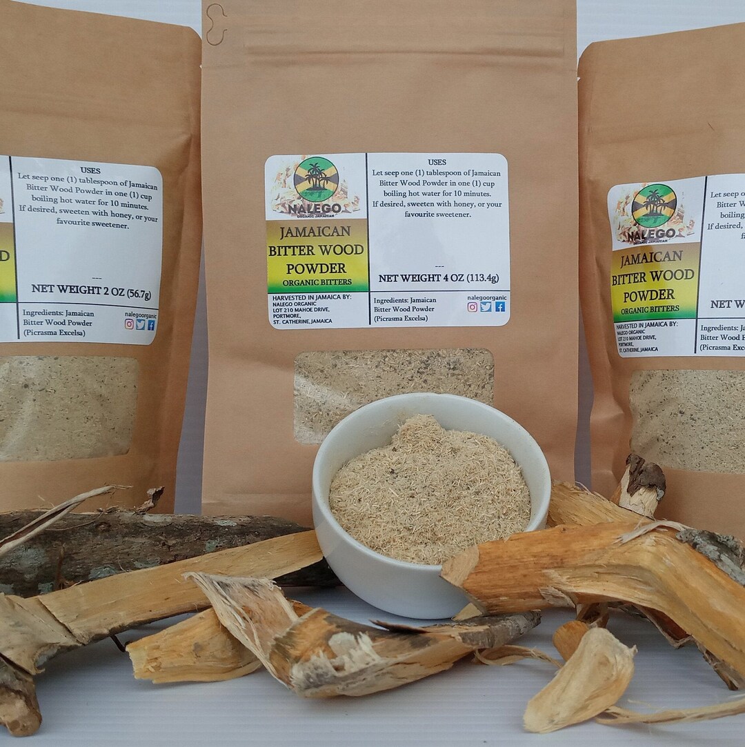 Bitter Wood Bark Powder Organic Detox jamaican Wildcrafted Etsy
