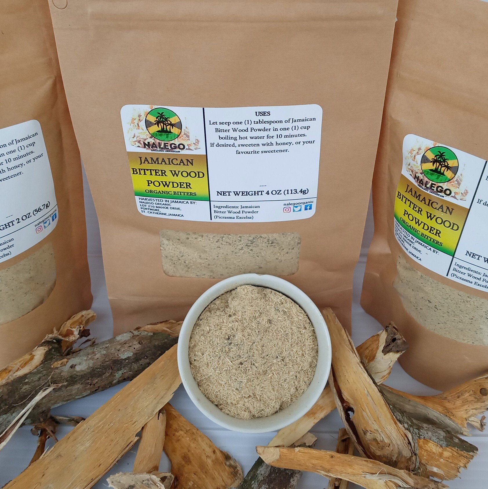 Bitter Wood Bark Powder Organic Detox jamaican Wildcrafted Etsy Canada