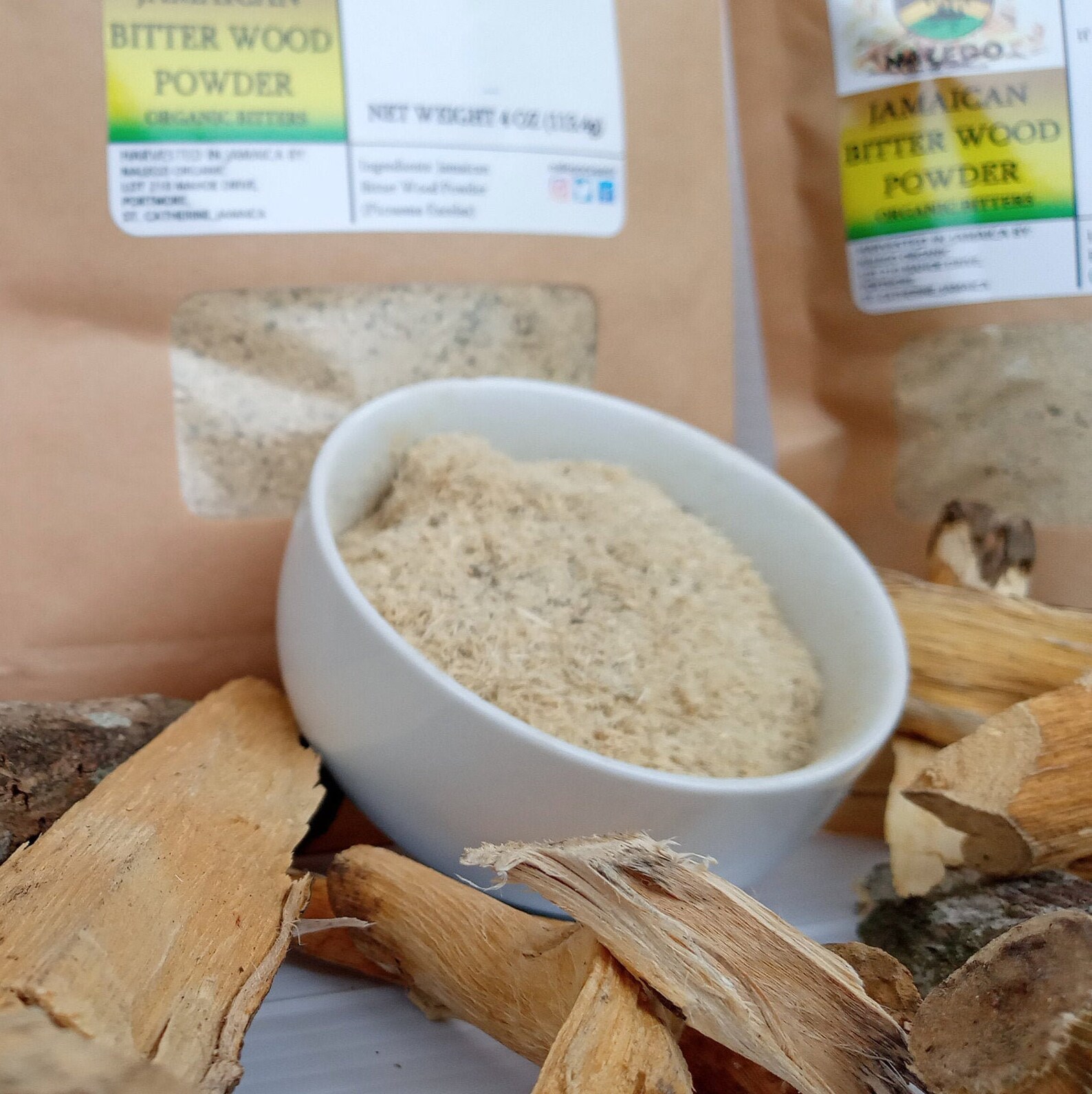 Bitter Wood Bark Powder Organic Detox jamaican Wildcrafted Etsy
