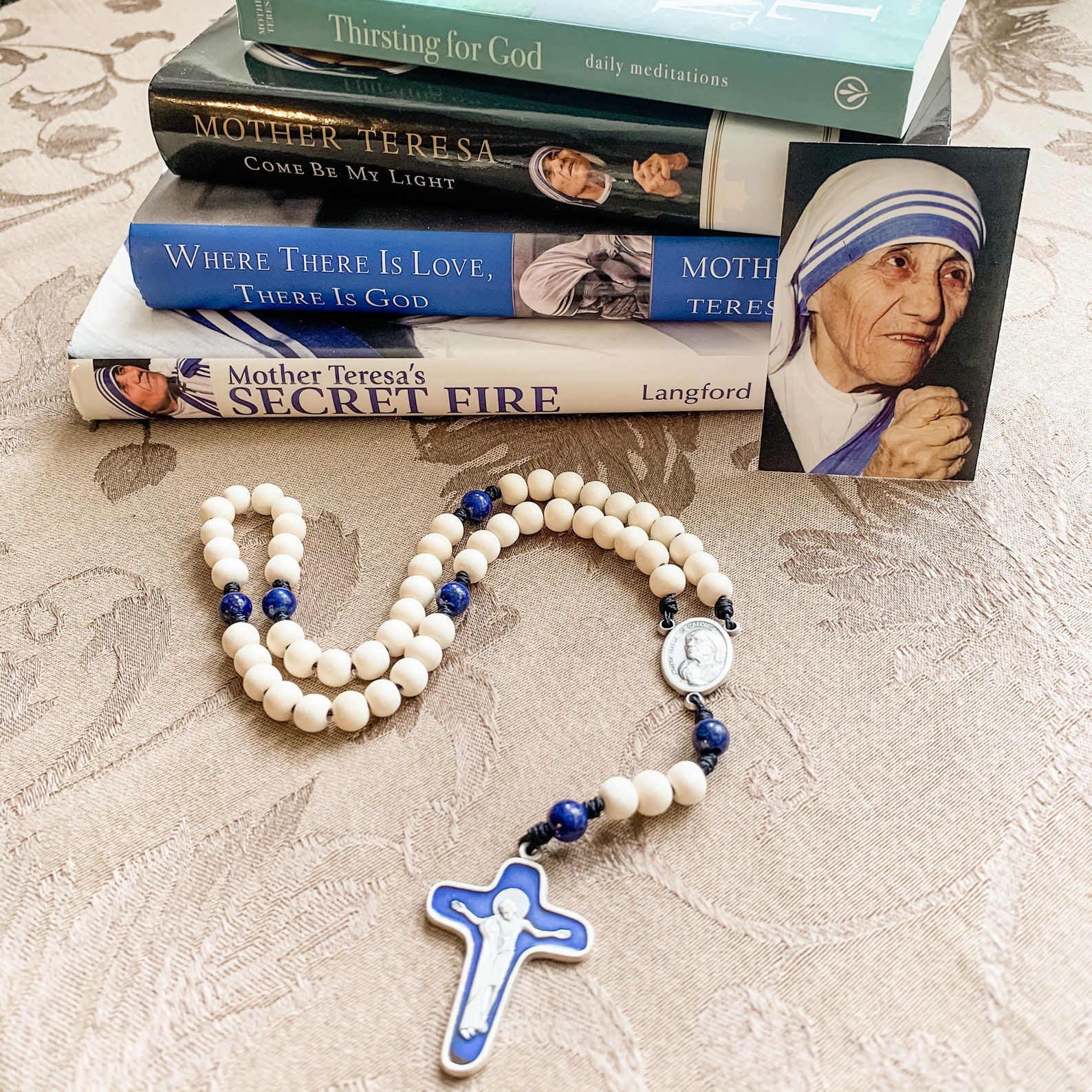 Mother Teresa of Calcutta Catholic Rosary With Italian Enamel - Etsy