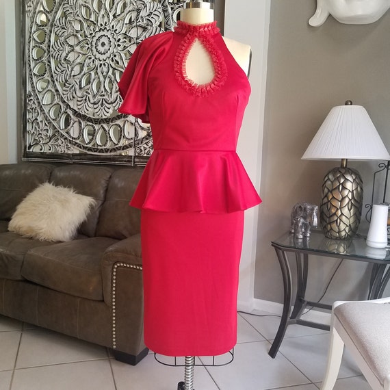 RED DRESS Cocktail Dress Semi formal Dress Midi Dress Etsy Canada