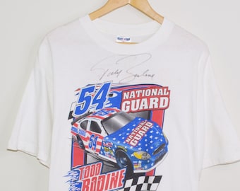 Vintage NASCAR Autographed Todd Bodine T-Shirt [L]