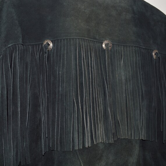 Vintage Fringe Leather Jacket [L] - image 5