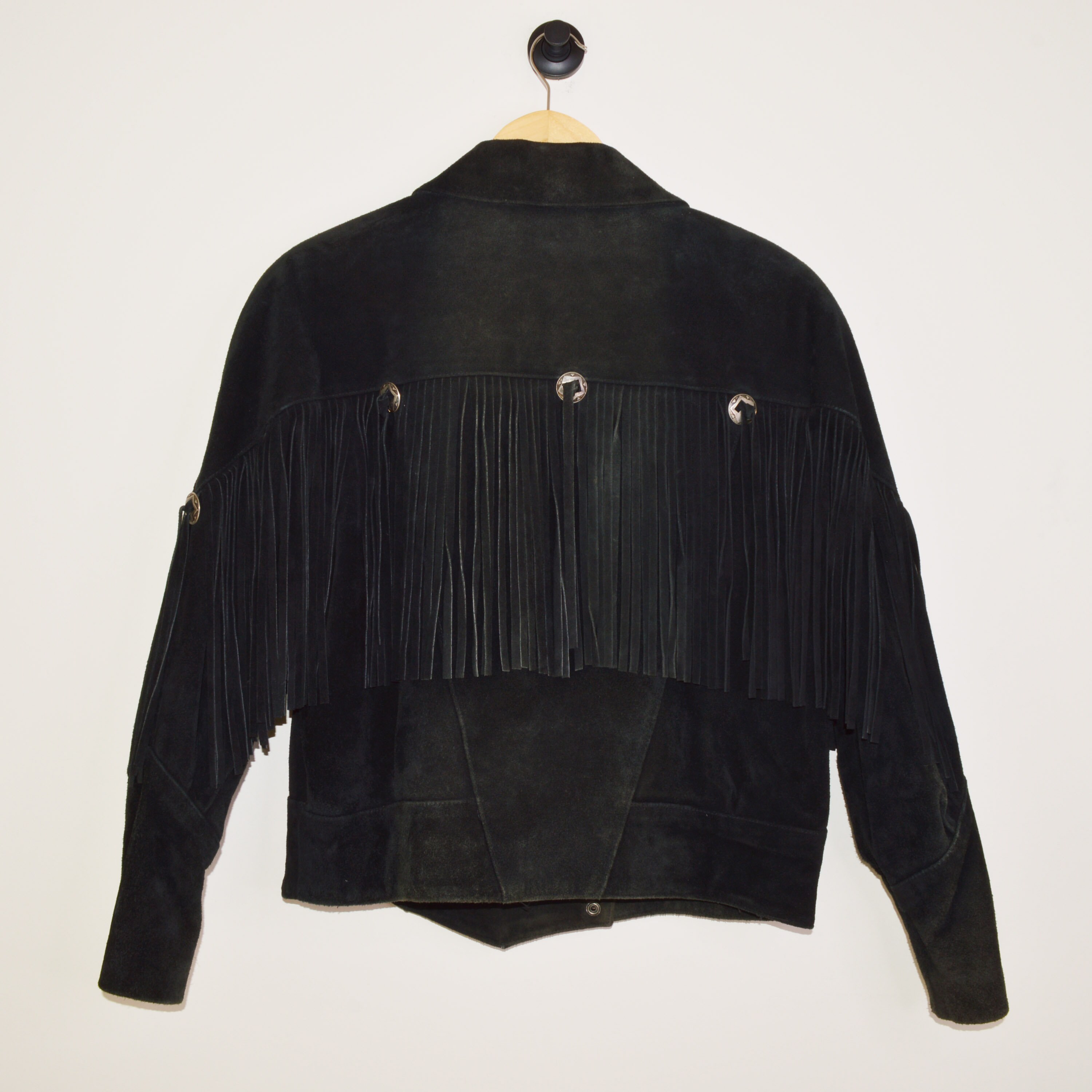 Vintage Fringe Leather Jacket [L] - Etsy