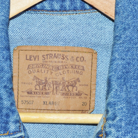 Vintage Levi's Orange Tab Blue Denim Trucker Jack… - image 4