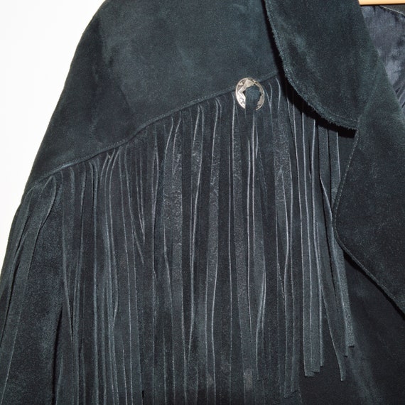 Vintage Fringe Leather Jacket [L] - image 3