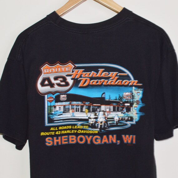 Harley-Davidson　ヴィンテージTシャツ Vintage Harley Davidson Sheboygan Wisconsin T-shirt [XL] - Etsy