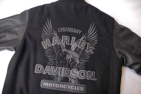 leather and suede embroidered Harley Davidson Lett
