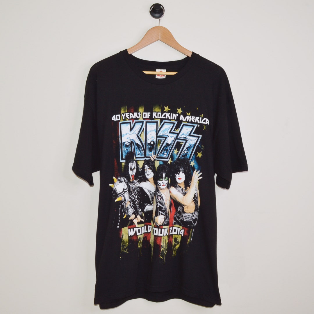 Vintage KISS World Tour Band T-shirt [XL] - Etsy