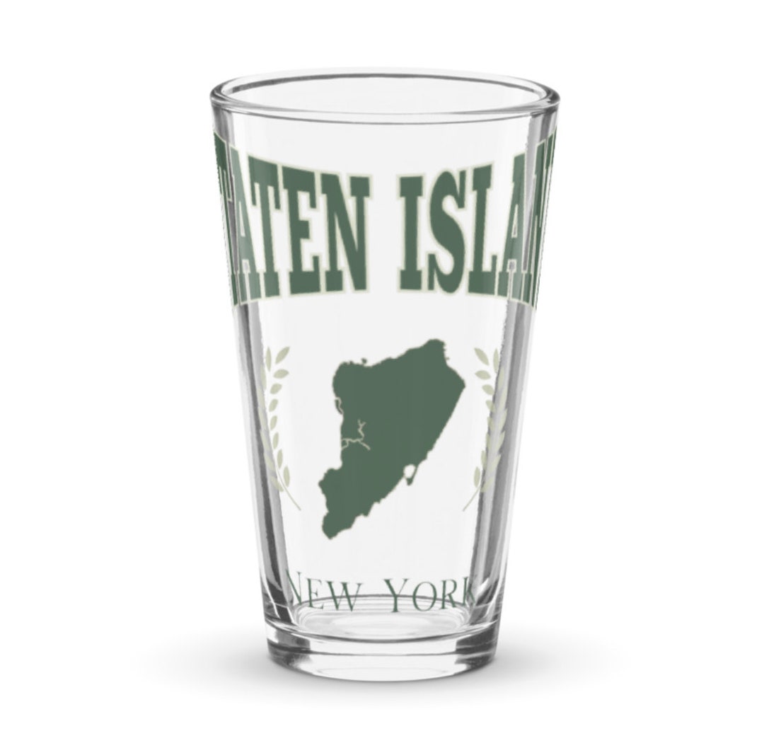 Staten Island NY Shaker Pint Glass Staten Island Gift Etsy