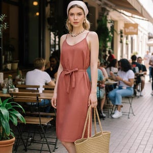 Linen Backless Apron Dress - Etsy