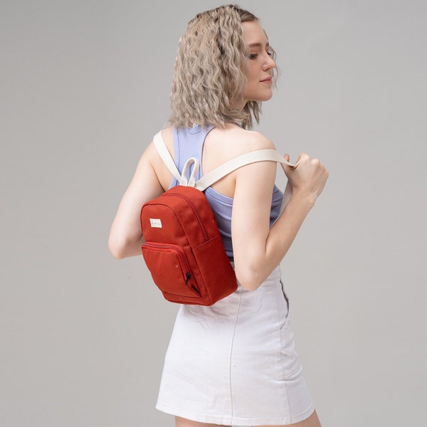 Vanie Canvas Backpack | Mini Backpack for Women | Backpack purse | Christmas gift | Birthday gift | Gift for Her | Toddler Backpack