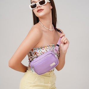 Mini Belt Bag LINA, Fanny Pack, Hip Pack, Belt Bag, Waist Bag, Crossbody Bag, Waist Pack, Women's Crossbody Bag Purple