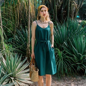 Green Cami Dress - Etsy Green Cami Dress - Etsy