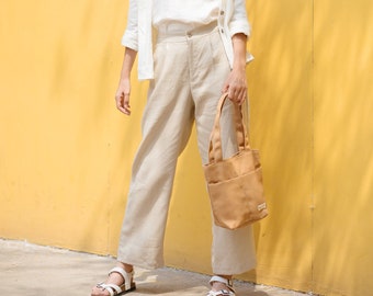 Linen Long Pants - Wide Leg Linen Pants - Premium Linen Clothing for Women