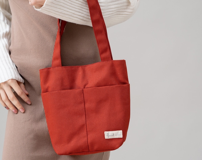 Kella Canvas Tote Bag, Mini Tote Bag, Woman tote bag, Teens bag, Birthday gift, Gift for her, Thank-you gift, Bridesmaid gift, Wedding gift