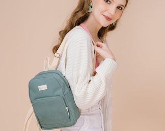 Mini Backpack Vanie | Canvas Backpack | Mini Backpack for Women | Backpack purse | Christmas gift | Birthday gift | Gift for Her