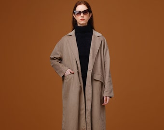 Corduroy Trench Coat, Handmade Corduroy coat, Classic  coat, Coat with belt, Premium Clothing for Women
