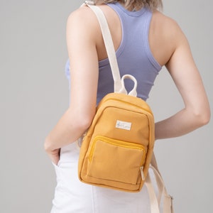 Sac à dos en toile Vanie | Mini sac à dos pour femme | Sac à main | Cadeau de Noël | Cadeau d'anniversaire | Sac à dos de voyage | Cadeau pour elle
