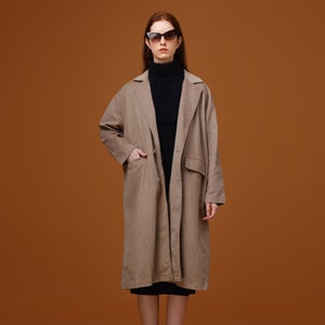 Corduroy Trench Coat, Handmade Corduroy coat, Classic coat, Coat with belt, Premium Clothing for Women Latte