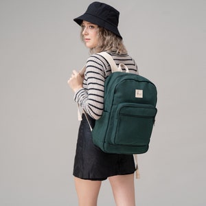 Sac à dos en toile classique, sac à dos pour femme, sac à dos de voyage, cadeau pour elle, beau sac à dos à motif, bon ordinateur portable 14 pouces