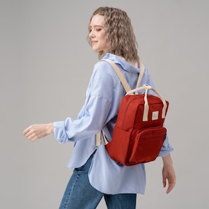 Aki Canvas backpack, Backpack for Women, Travel backpack, Weekend backpack, Gift for Her, Back to School, Fit Laptop 13 inches