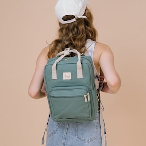 Aki Canvas backpack (MEDIUM), Backpack for Women, Travel backpack, Weekend backpack, Gift for Her, Back to School, Fit Laptop 13 inches