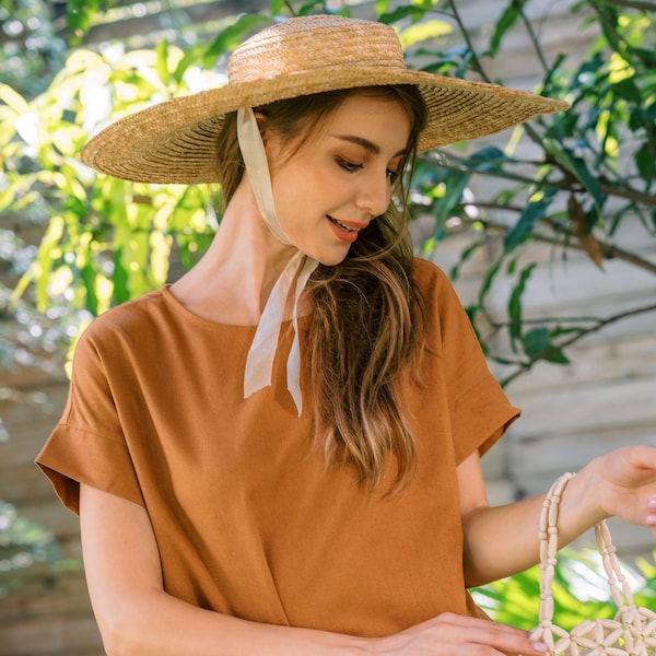 Linen tee - Handmade Clothing for Women