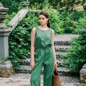 Linen Jumpsuit | Casual Linen Jumpsuit | Summer Jumpsuit | Premium Linen Clothing for Women