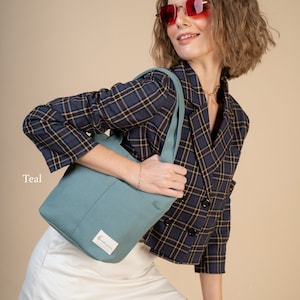 Canvas Tote Bag KELLA, Mini Tote Bag, Woman tote bag, Teens bag, Birthday gift, Gift for her, Thank-you gift, Bridesmaid gift, Wedding gift
