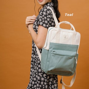 Hela Canvas backpack, Backpack for Women, Travel backpack, Weekend backpack, Gift for Her, Back to School, Fit Laptop 15 inches