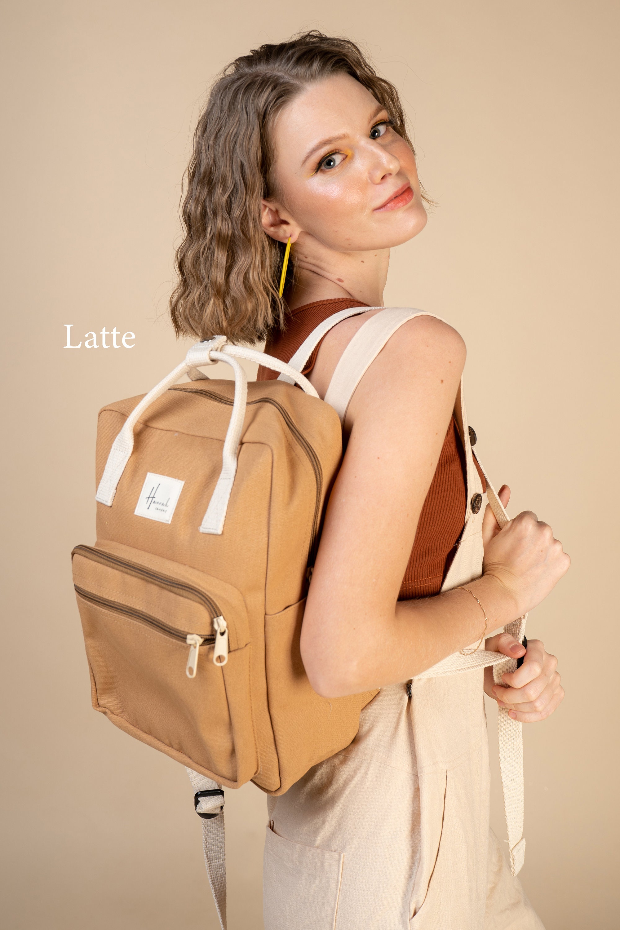 バッグ Aki Aki Canvas Backpack, Backpack for Women, Travel Backpack
