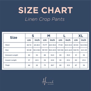 Pantalon en lin mi-mollet, Pantalon court en lin, Pantalon en lin à taille élastique, Vêtements en lin haut de gamme pour femme image 9