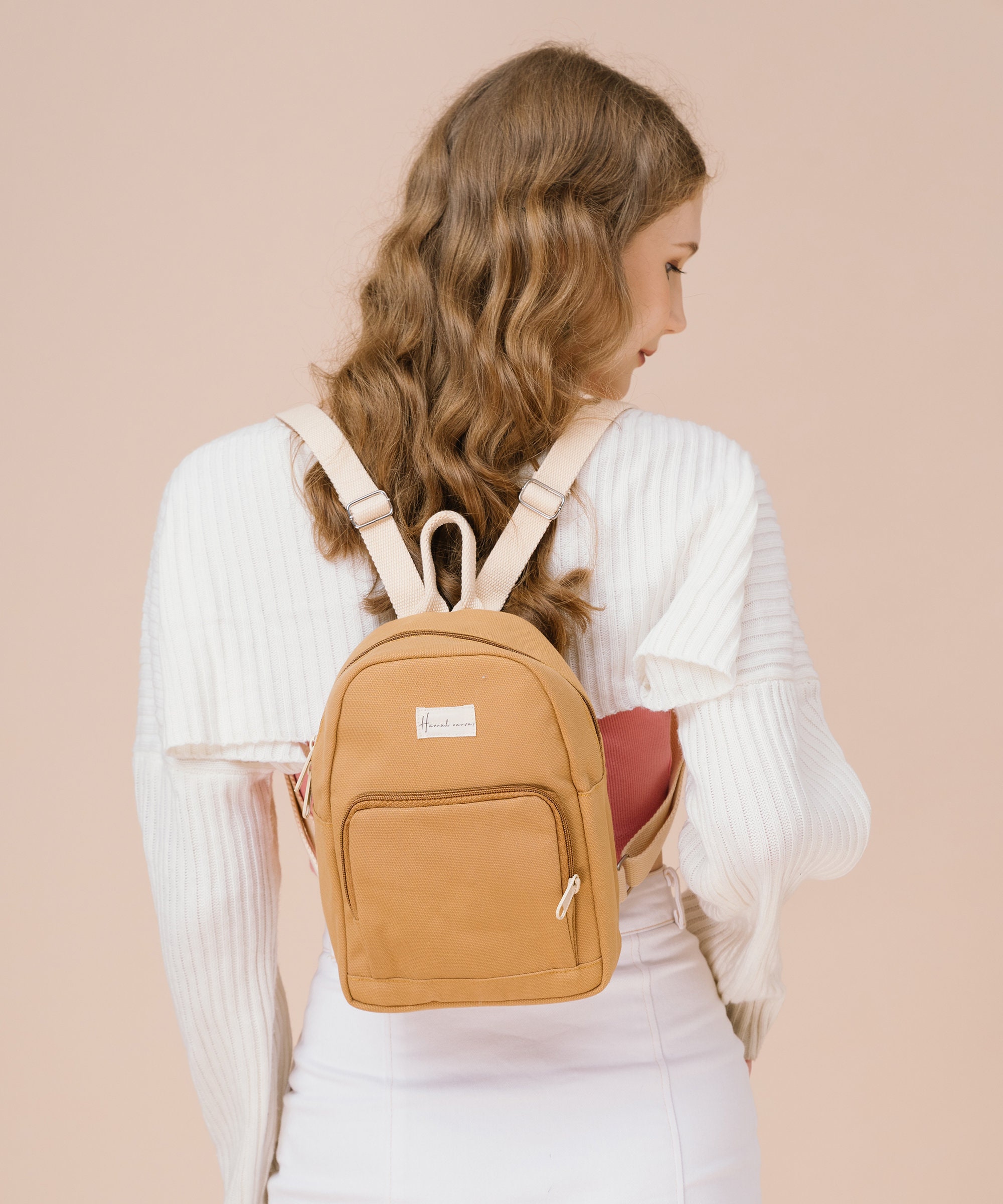 Mini Spring Backpacks Mini Backpack Vanie | Canvas Backpack | Mini Backpack for Women ...