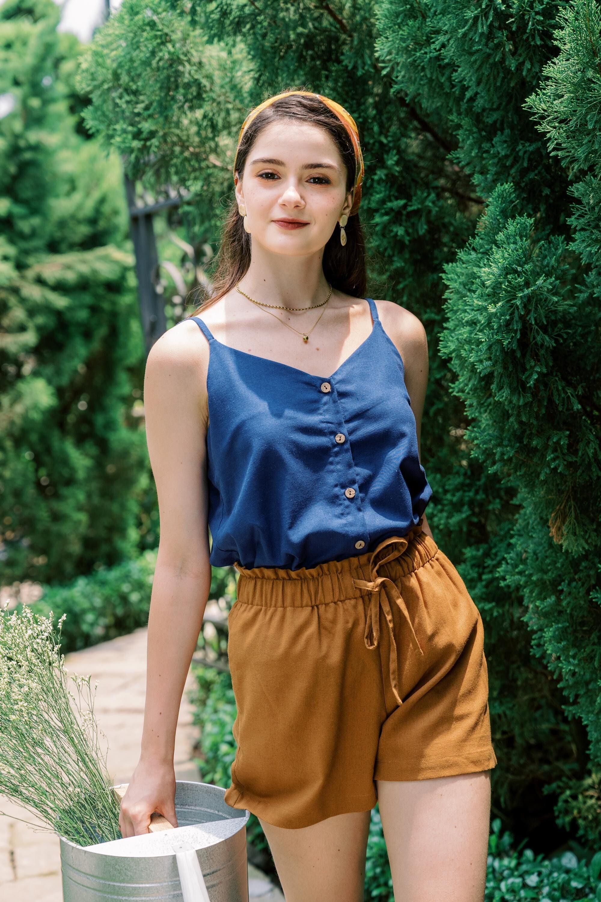 【THE MOZZ】[Premium] Linen Elin Shorts & Belt THE MOZZ】[Premium] Linen Elin Shorts & Belt